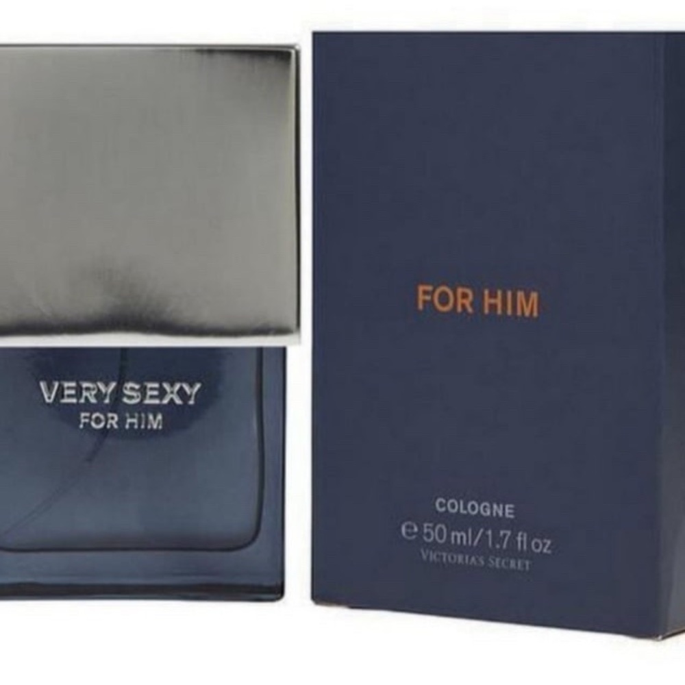 Victoria's Secret Very Sexy For Him Cologne - Navy Blue & Silver